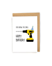 Load image into Gallery viewer, Funny Drill Tool Birthday Card
