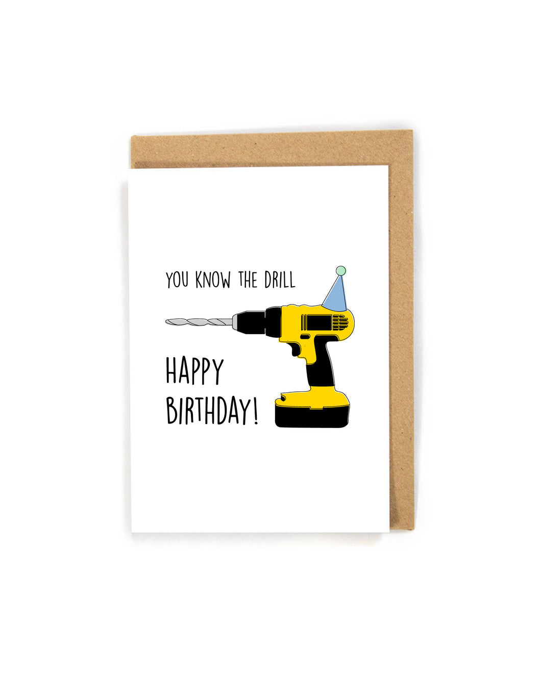 Funny Drill Tool Birthday Card