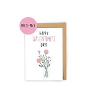 Load image into Gallery viewer, Flowers Multi Pack of Galentine&#39;s Day Card for friends
