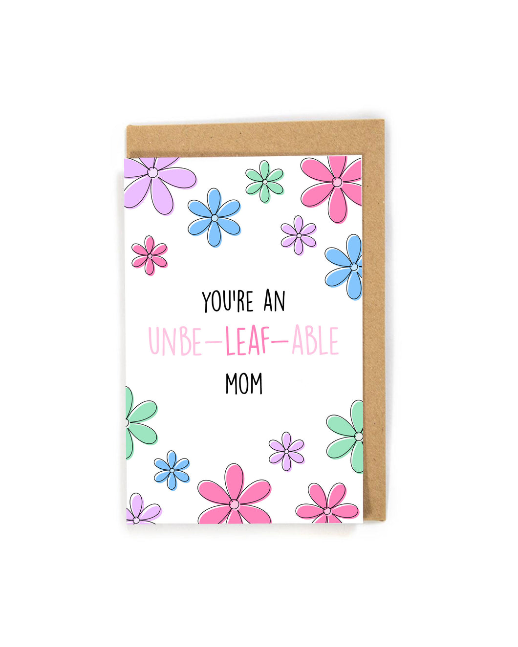 Cute and Modern Flower Pattern Mother's Day Card