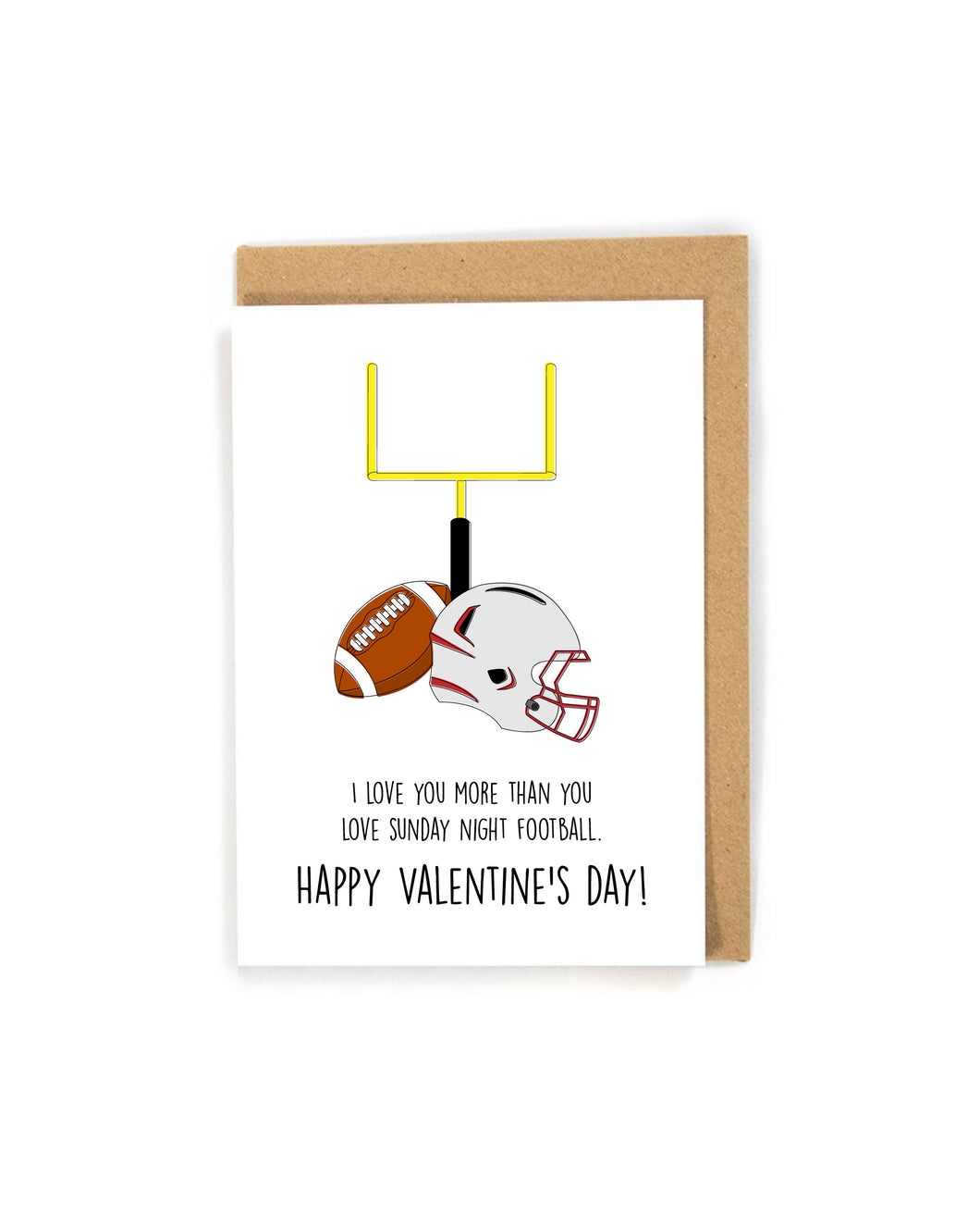 Funny Football Valentine's Day card