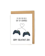 Load image into Gallery viewer, Gaming Controller Valentine&#39;s Day Card
