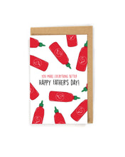 Load image into Gallery viewer, Funny Hot Sauce Sriracha Father&#39;s Day Card

