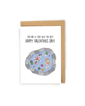 Load image into Gallery viewer, Koi Fish Pond Valentine&#39;s Day Card
