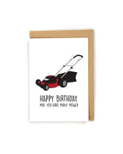 Load image into Gallery viewer, Funny Lawn Mower Birthday Card
