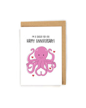 Load image into Gallery viewer, Cute Octopus Anniversary card
