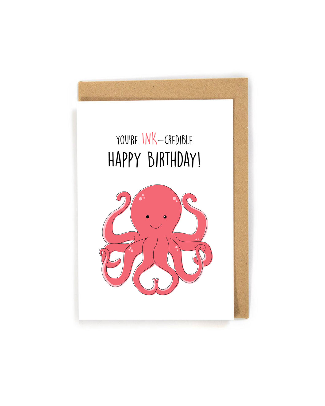 Pun Octopus Birthday Card