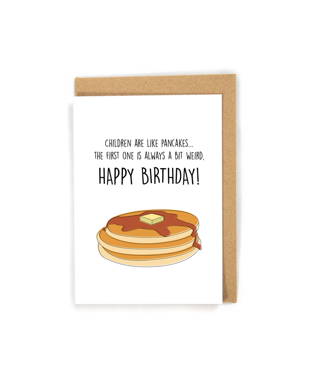 Funny First Born Pancake Birthday Card