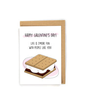 Load image into Gallery viewer, Smores Galentine&#39;s Day Card for friends
