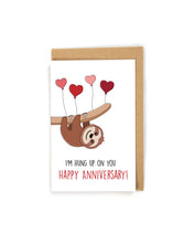 Load image into Gallery viewer, Sloth Anniversary Card for Spouse
