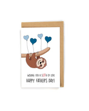 Load image into Gallery viewer, Cute Sloth Father&#39;s Day Card
