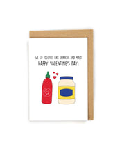 Load image into Gallery viewer, Cute Sriracha Mayo Valentine&#39;s Day card
