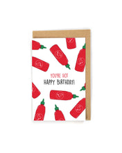 Load image into Gallery viewer, Hot Sauce Sriracha Birthday Card
