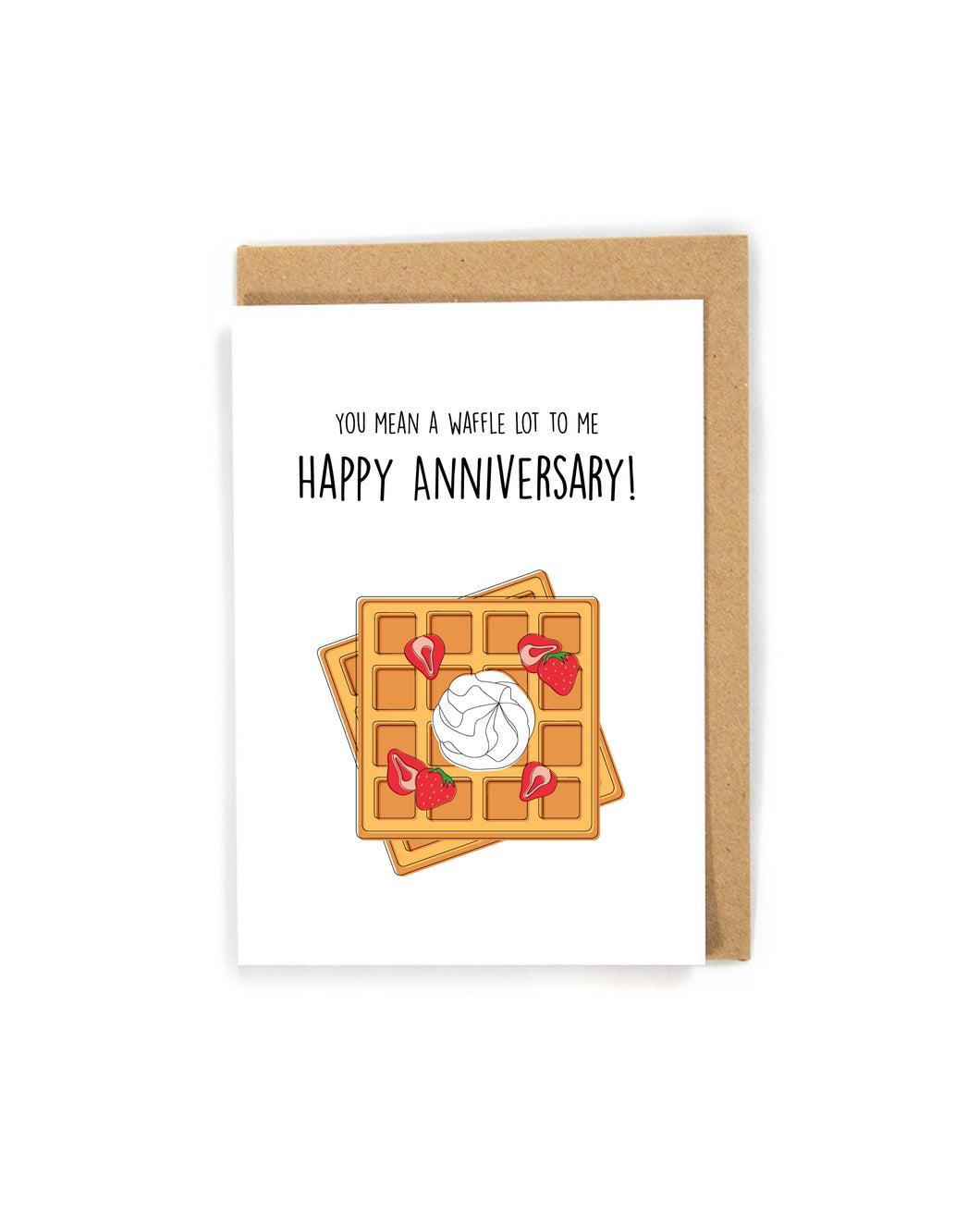 Pun Waffle anniversary card