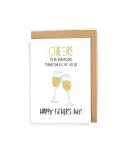 Load image into Gallery viewer, Cute Cheers Father&#39;s Day Card for dad
