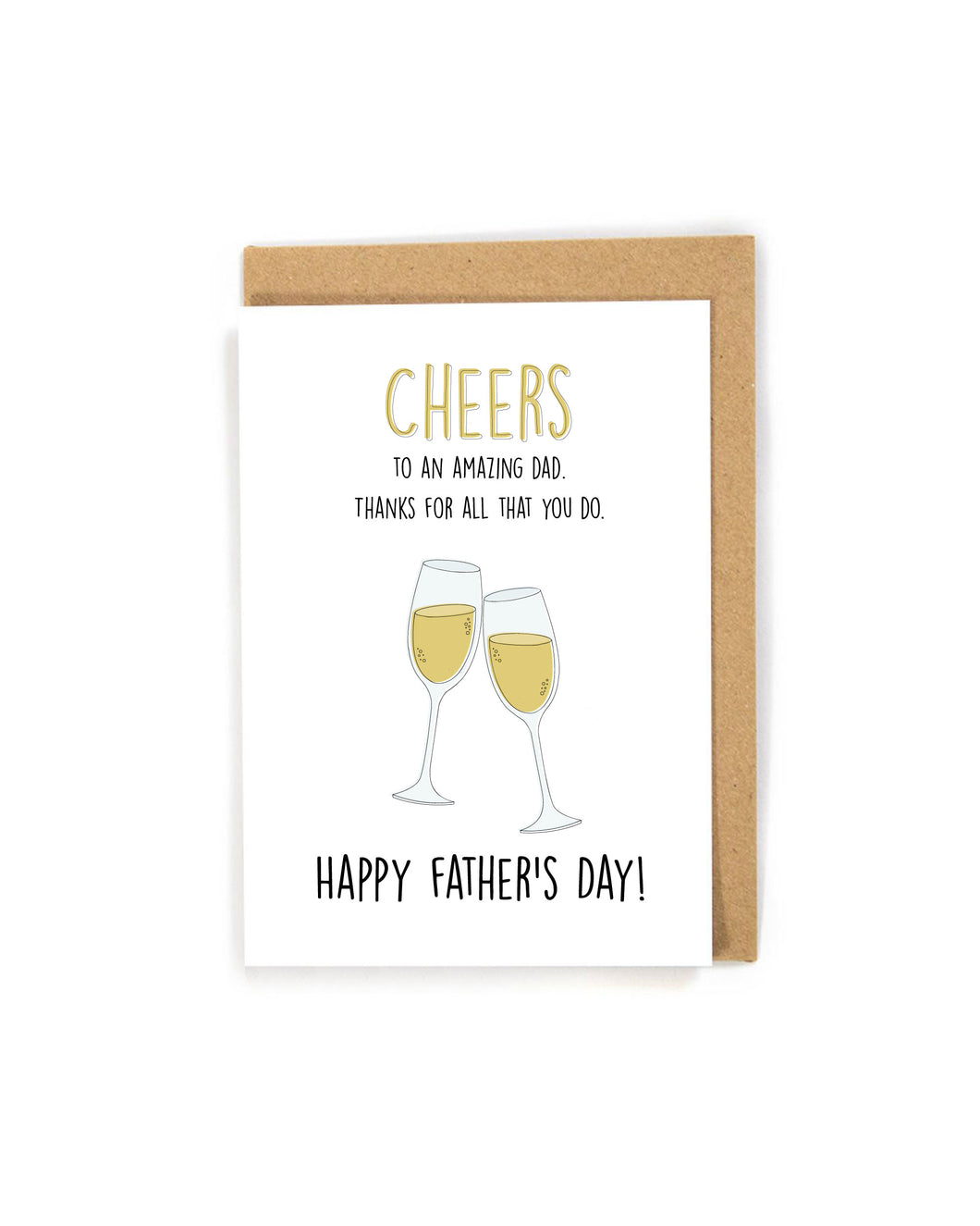 Cute Cheers Father's Day Card for dad