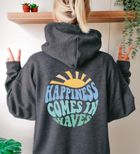 Load image into Gallery viewer, Trendy beach waves quote oversized hoodie sweatshirt
