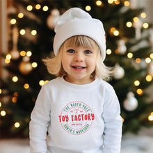 Load image into Gallery viewer, North Pole toy factory sweatshirt for kids
