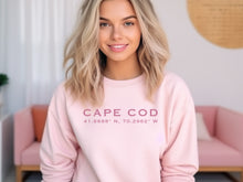 Load image into Gallery viewer, Cape cod coordinates location crewneck sweatshirt
