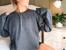 Load image into Gallery viewer, Smile happy oversized crewneck sweatshirt
