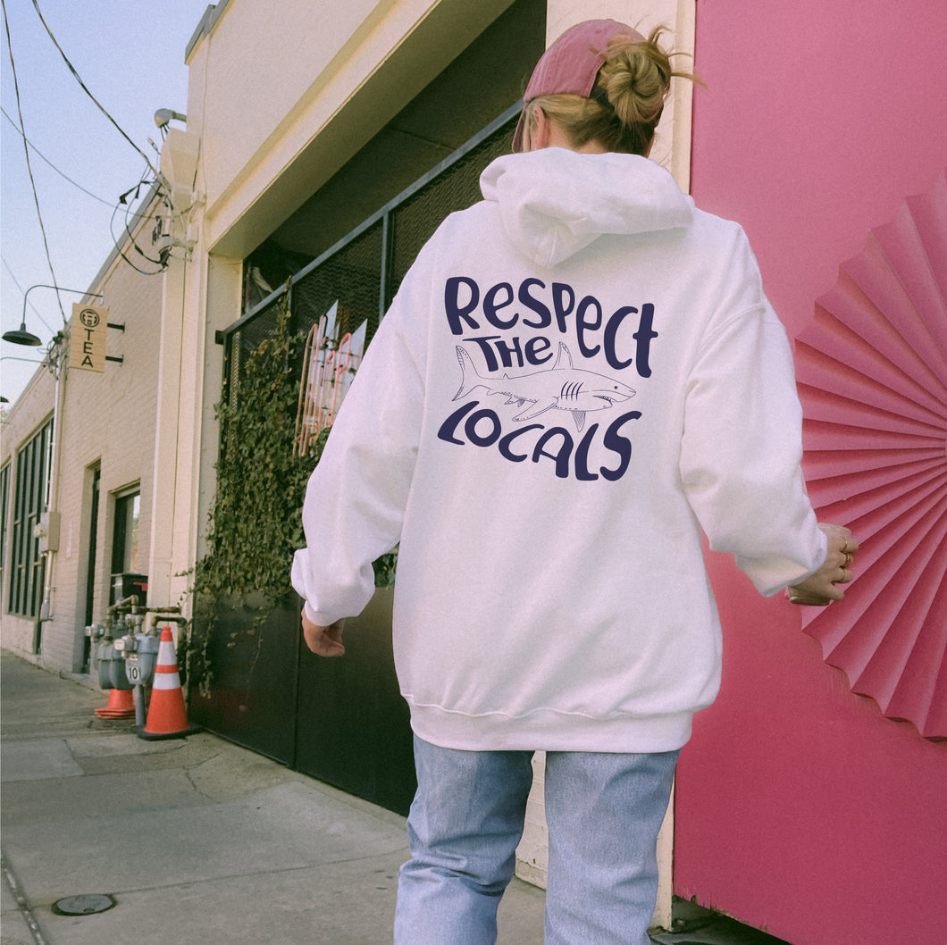 Respect the locals shark sweatshirt