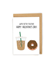 Load image into Gallery viewer, Cute Coffee Valentine&#39;s Day card
