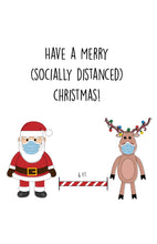 Load image into Gallery viewer, Christmas Card Santa Reindeer
