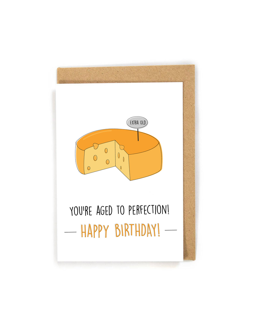 Funny Cheese Birthday Card for older age