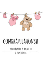 Load image into Gallery viewer, Baby Shower Card for girl or boy
