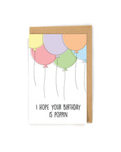 Load image into Gallery viewer, Simple and cute balloon birthday card
