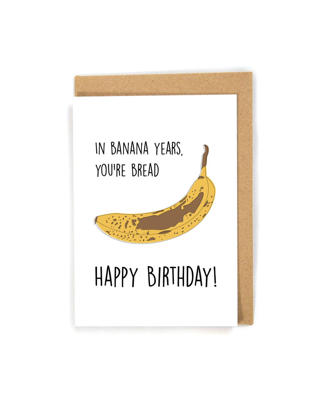 Funny Banana Birthday Card for older people