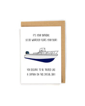 Load image into Gallery viewer, Boat Birthday Card for boat lover
