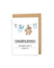 Load image into Gallery viewer, Baby Shower Card for girl or boy
