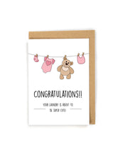 Load image into Gallery viewer, Baby Shower Card for girl or boy
