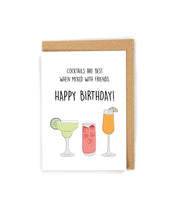 Load image into Gallery viewer, Funny Cocktail Birthday Card for friend
