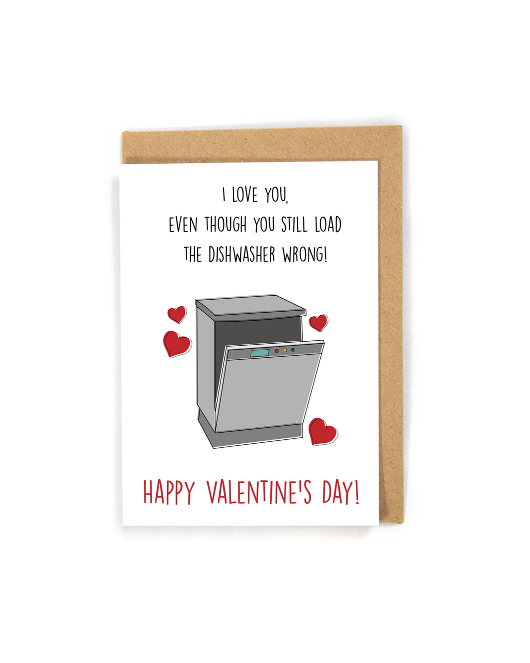 Funny Dishwasher Valentine's Day Card