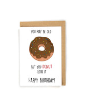 Load image into Gallery viewer, Donut Birthday Card for older age
