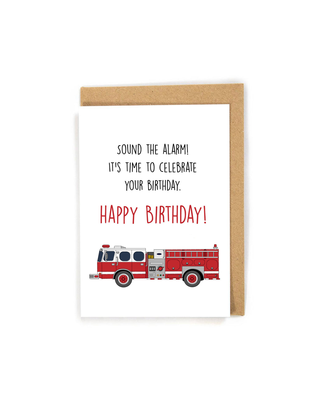 Firetruck Birthday Card for him