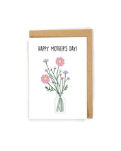 Load image into Gallery viewer, Cute and Simple Flower Bouquet Mother&#39;s Day Card
