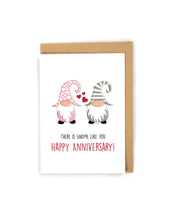 Load image into Gallery viewer, Gnome Anniversary Card for Spouse
