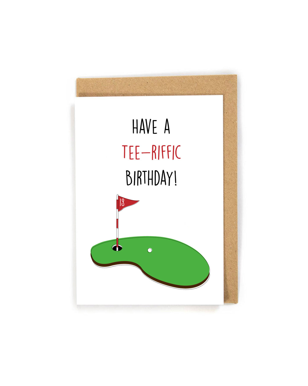 Golf Tee Birthday Card