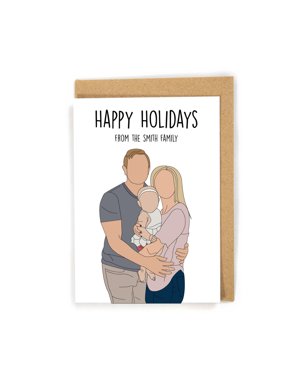 Faceless Happy Holiday Card