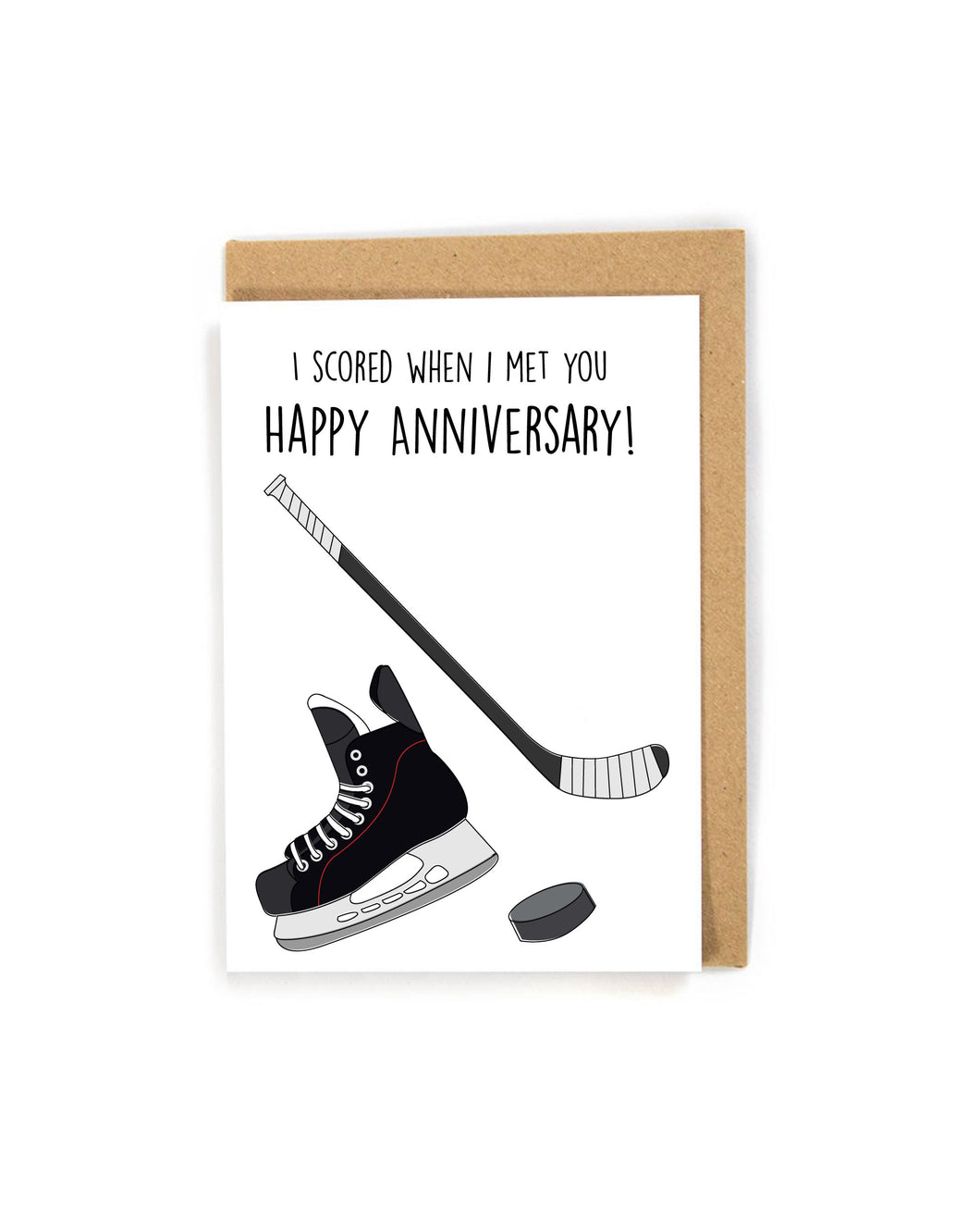 Hockey Anniversary Card for Spouse