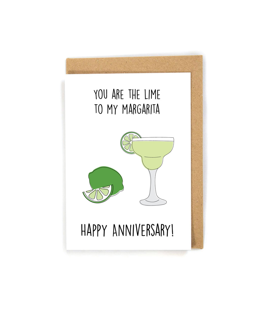 Cute Margarita Anniversary Card for him/her