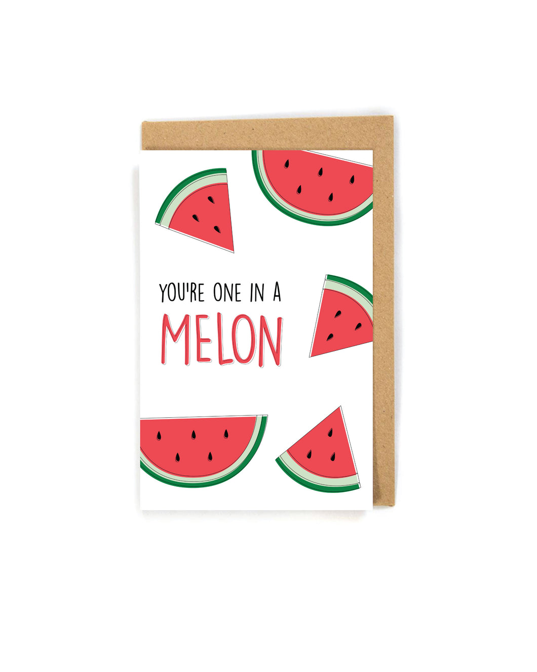 Cute watermelon anniversary card for her/him