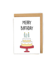 Load image into Gallery viewer, Merry Christmas Birthday Card for Winter Birthday
