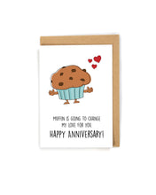 Load image into Gallery viewer, Muffin Anniversary Card for Spouse
