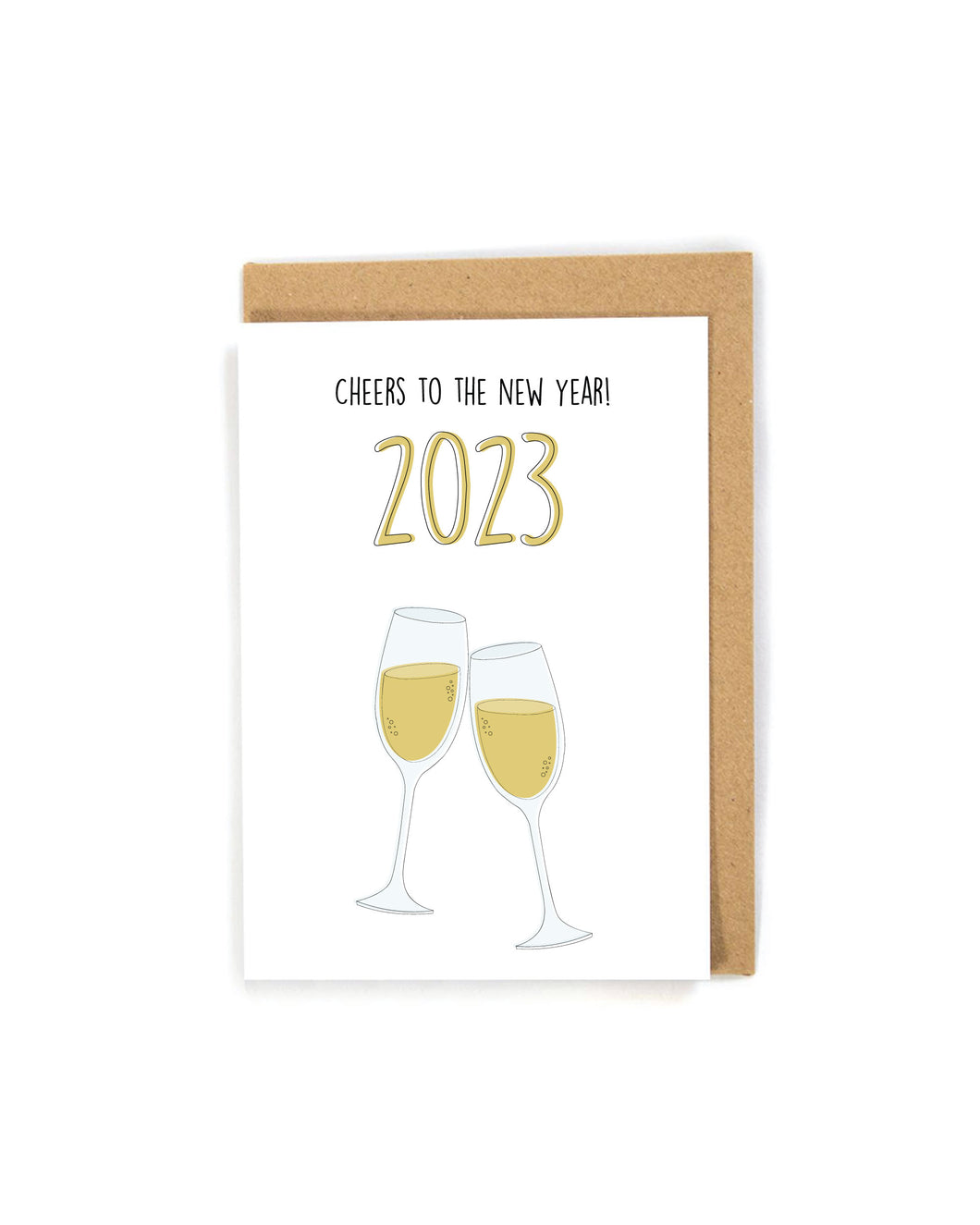 Happy New Year Card 2023 - Champagne