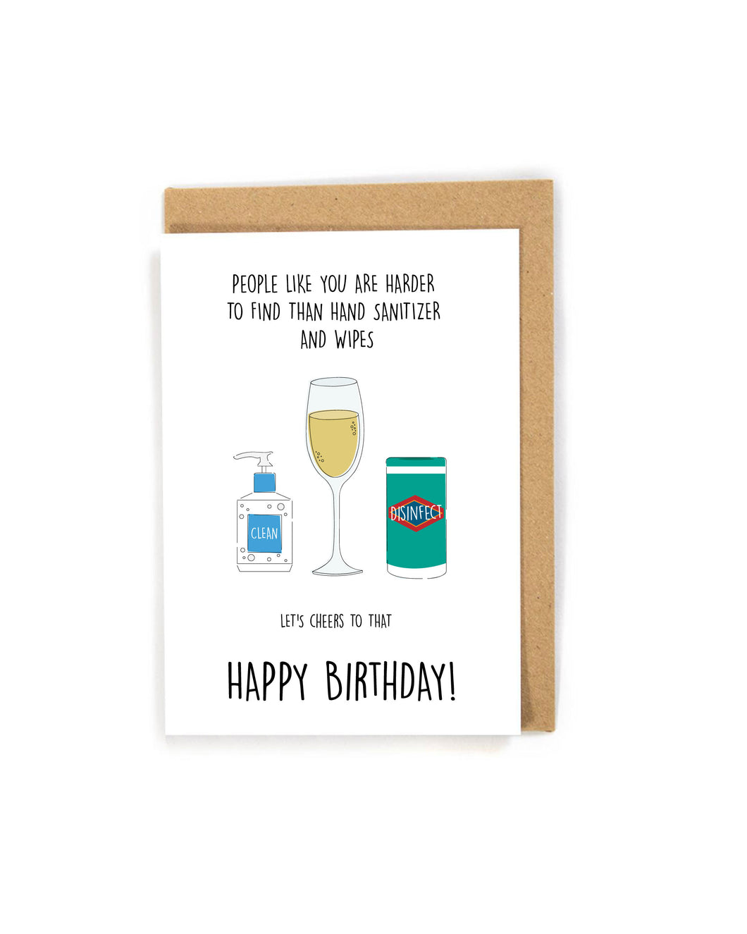 Champagne Birthday Card