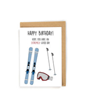 Load image into Gallery viewer, Skiing Birthday Card for him/her
